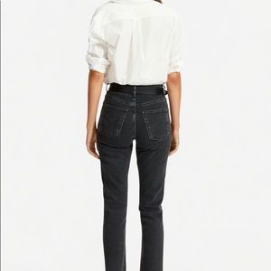 Cheeky Straight Jean, Ankle Length In Washed Black